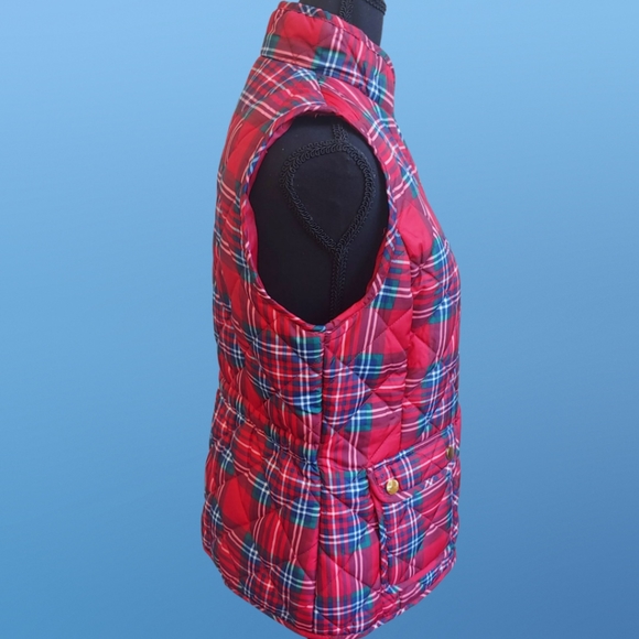 NWOT - St. John's Bay Plaid Quilted Vest - Picture 8 of 13